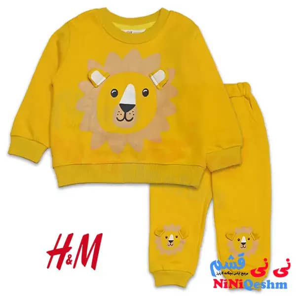 ست تی شرت و شلوار پسرانه اچ اند ام H&M مدل 008