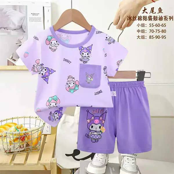 تیشرت شورت دخترانه کد 21845
