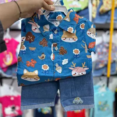 ست پیراهن شورت بچه گانه وارداتی کد 21635