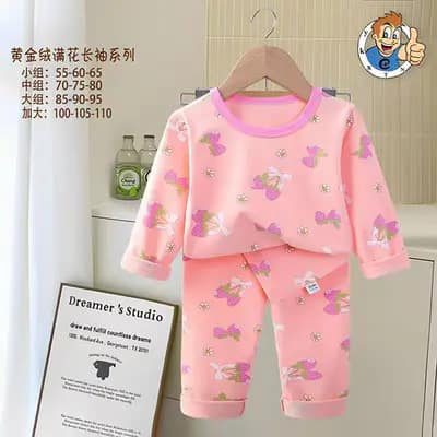 بلوز شلوار راحتی دخترانه کد 21907 — لباس بچگانه نی نی قشم کد 21907