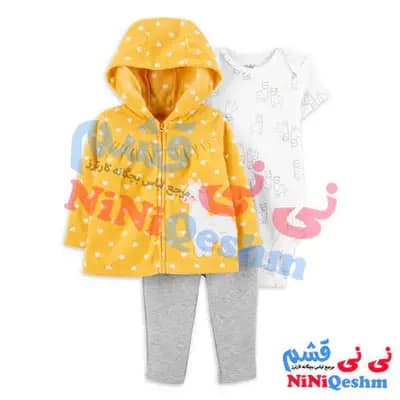 سه تکه سویشرتی دخترانه کارترز کد 6234