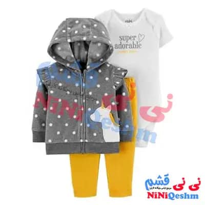 سه تکه سویشرتی دخترانه کارترز کد 6237