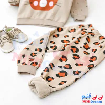 شلوار دخترانه طرح پلنگی 2 تا 6 سال