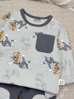 ست بلوز و شلوار بچگانه طرح تام و جری Tom &amp; Jerry کد 22103