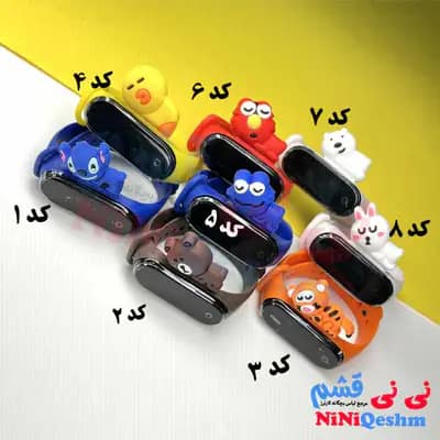 ساعت دیجیتالی فانتزی بچگانه طرح عروسکی رنگی